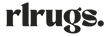 Bold black text logo reading 'rlrugs.' on a transparent background